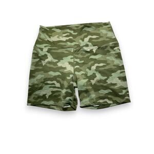 Pink Victoria Secret Green Camo High-waisted Athletic Shorts Size Medium